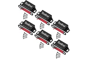 GENERIC Tonitrui Cabinet Door Magnet, Flat Bottom Cabinet Magnetic Catch with Adhesive, 35lb Magnetic Cabinet Door Drawer Latch (Black, 6Pack)