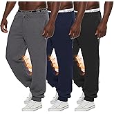 ZITY 3 Pack Men's Fleece Jogger Sweatpants with Pockets and Drawstring Athletic Active Workout Gym Sweat Pants Running Pants