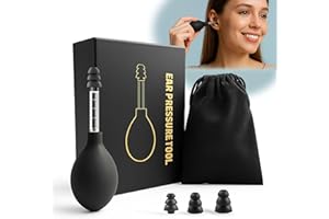 KAKABUBBLE Ear Pressure Relief Tool with Carrying Pouch, Natural Inner Ear Pressure Balance, Portable & Drug-Free Solution for Migraines, Headaches, and Travel Discomfort