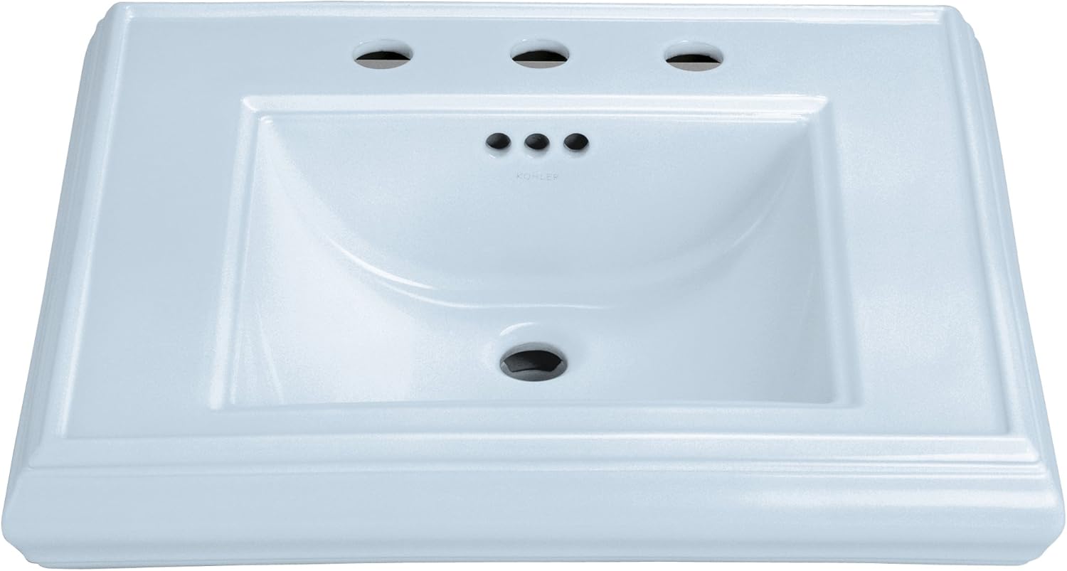 KOHLER K223986 Memoirs Pedestal Bathroom Sink Basin with 8" Centers