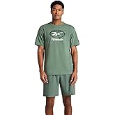 Reebok Mens Short Sleeve Graphic Crewneck T-Shirt, Standard Fit, Lightweight Cotton-Poly Fabric