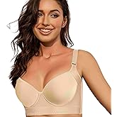 YJSPBL Push Up Bras for Women Daisy Bra Bras for Back Fat Sexy Comfortable Back Smoothing Bra (34B-46DD)