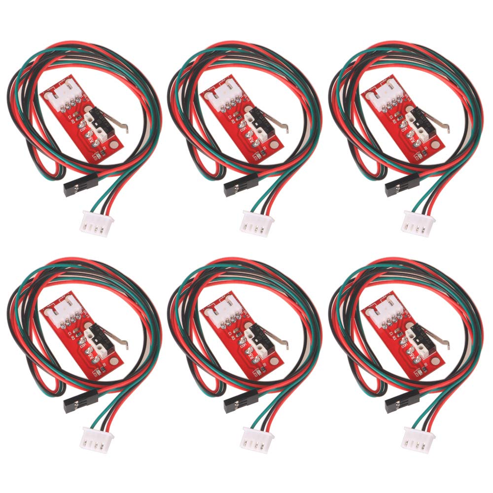 GTIWUNG Mechanical Endstop Limit Switch with Cable For 3D Printer RepRap Prusa Mendel CNC for Arduino Mega 2560 RAMPS 1.4(Pack of 6)