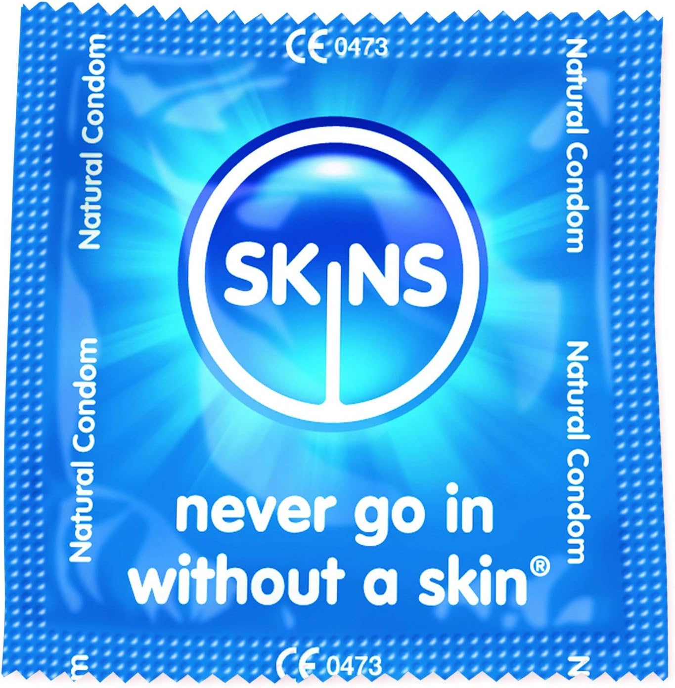 Skins Natural Condoms - Natural Latex Condoms Without The Smell, Extra Lubricated to Feel Like The Real Thing - Box of 24
