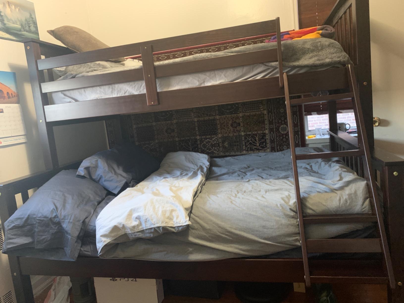 Java Bunk Bed $23/mo - Finance 100% Solid Wood Mission Twin Over Full Bunk Bed by ...