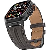 Bouixel Top Grain Genuine Leather Compatible with Apple Watch Ultra 3 Band 49mm 46mm 45mm 44mm 42mm, Handcrafted Vintage Leather Strap for Women Men iWatch Ultra 2/1 Series 11 10 9 8 7 6 5 4 3 SE