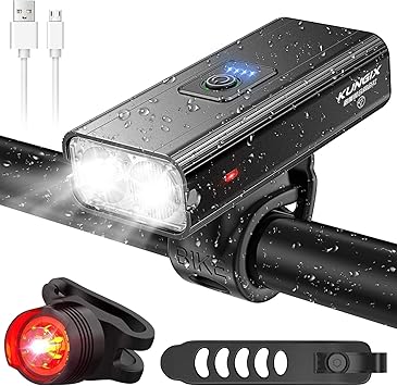 Amazon 自転車ライト 50mah大容量 防振 ロードバイク用 ヘッドライト Usb充電式 Ipx5防水 800ルーメン 500mまで照明 懐中電灯 アルミ合金製 バルブライトt6 2高輝度 6段階ledモード テールライト キャンプ 夜釣り 車内 散歩 災害対応 日本語説明書付き 10 8 5 2 8cm