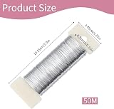 Mozeat Lens 50m Silver Jewellery Wire 0.35mm Iron Craft Wire view 3