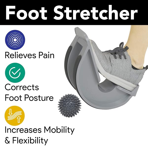 PROHEAL PINK PLANTAR FASCIITIS RELIEF FOOT ROCKER – CALF STRETCHER WITH SPIKED BALL MASSAGER – ACHILLES TENDONITIS CALF, FOOT, HEEL, AND ANKLE STRETCHER – LOWER LEG PAIN RELIEF