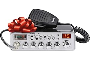 Uniden PC78LTX 40-Channel Trucker's CB Radio with Integrated SWR Meter, PA Function, Hi Cut, Mic/RF Gain, and Instant Channel 9,Silver