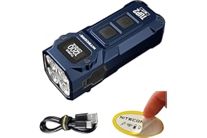 Nitecore TUP2 (Tup 2) 1200 Lumen Rechargeable Keychain Flashlight – Multi-Color Temperature (Warm/Neutral/Cool) EDC Light USB