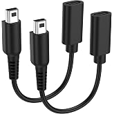 Vancle 2 Pack USB C Charging Cable Adapter for Nintendo New 3DS XL/New 3DS/3DS XL/3DS/New 2DS XL/2DS XL/2DS/DSi/DSi XL