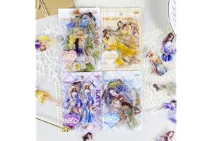 Alideco 120pcs Scrapbook Stickers lit. Drunken Ink and Misty rain Scrapbooking Junk Journal Crafts Embelishment Decoration Diary Stickers (fenfangyouya)