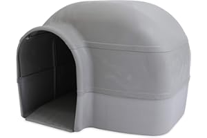 Petmate Husky Dog House for Dogs Up to 90 Pounds, Grey, Made in USA