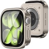 KUVPIUS Premium Metal Watch Case, 46MM Apple Watch Case, Screen Protector for Apple Watch Series10/11, Built-in Tempered Glass, Military Grade Protection AL Alloy Cover