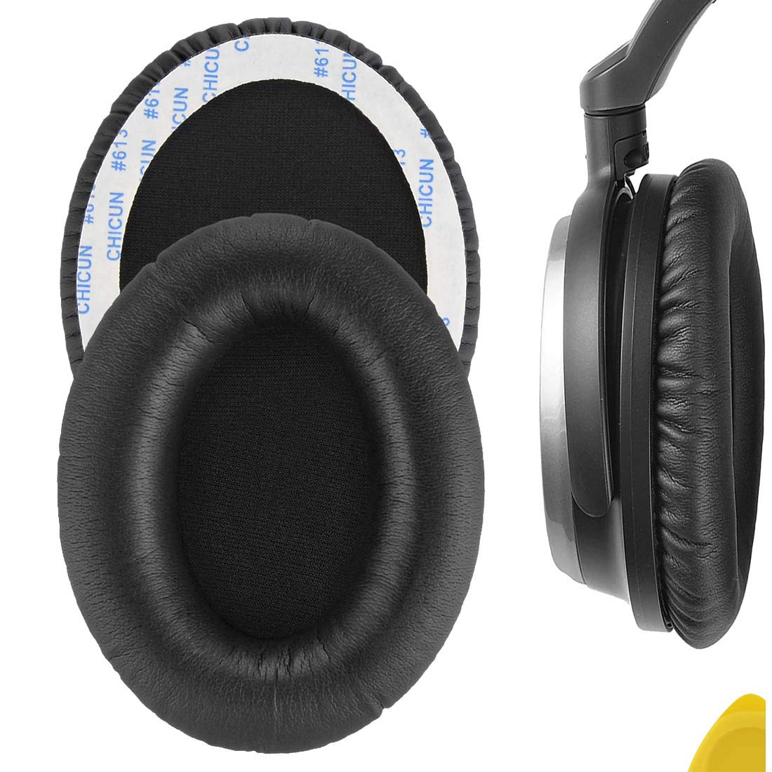 Geekria Replacement Ear Pads for Audio-Technica ATH-ANC7, ANC9 Headphones, Ear Cushions (Black)