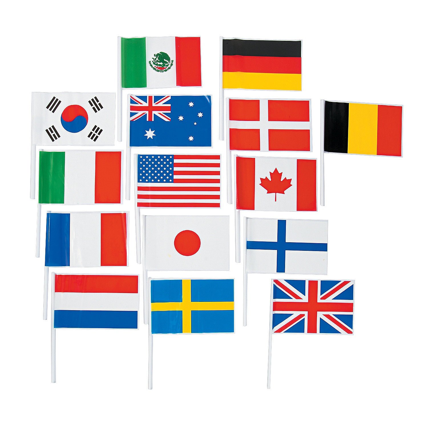 Flags of All Nations, International Flags 72 flags for Party