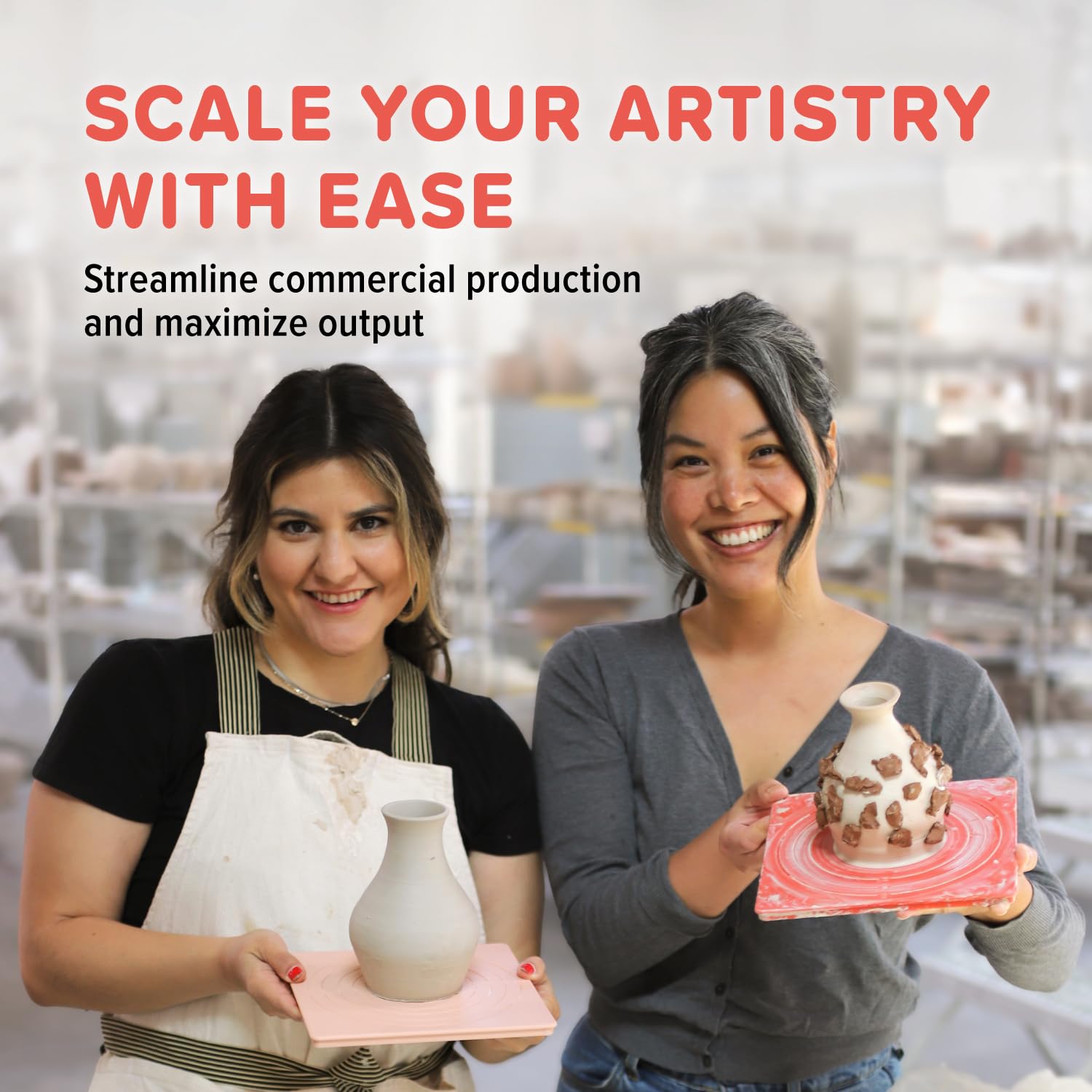 Pottery Head Pottery Bats for Pottery Wheel - Set of 4 Square 7.5