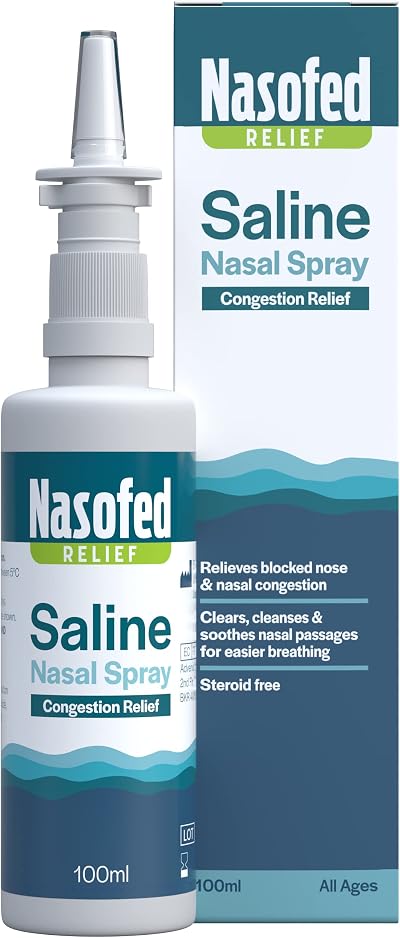 Nasofed Saline Nasal Spray Isotonic 100 ml Congestion Relief Brand Nasofed