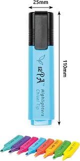 12PA 8 Chisel Tipped Highlighters Set Non-Toxic Water-Based Ink view 3
