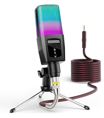 Amazon.com: Computer Microphone,Condenser Microphone,3.5MM Plug