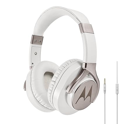 Motorola Pulse Max - Wired Over-Ear Stereo Kopfhörer, Weiß