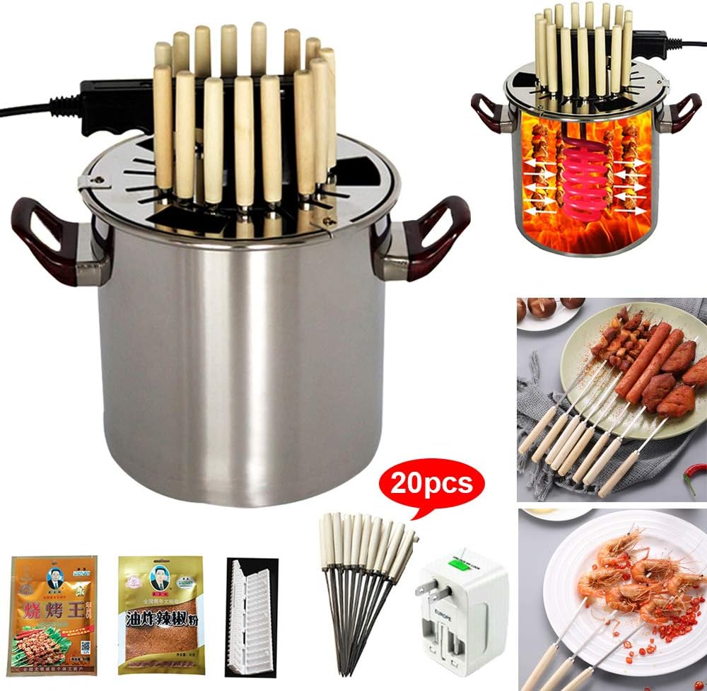 Perfect Global Vertical Rotisserie Oven Electric Grill Countertop Oven Shawarma Machine Rotisserie Grill for Meat Kebabs, Sausages,Seafood