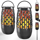 Upgraded Outdoor Bluetooth Speakers Patio with LED Lights – IPX6 Waterproof, Multi-Sync Up to 100 Speakers, Auto-Pairing, 3 Lighting Modes, Portable Patio & Garden Speaker, Ideal Gift for Men, Women