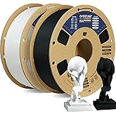 OVERTURE 2KG Bundle PLA Plus (PLA+) Filament 1.75mm, Stronger & More Durable, Professional Toughness 3D Printer Filament 1kg 