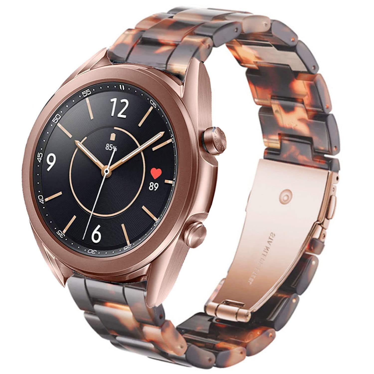 DEALELE Compatible with Samsung Galaxy Watch 6 / 6 Classic / 5 / 5 Pro / 4 / 4 Classic / 3 41mm / Active 2, 20mm Colorful Resin Replacement Strap for Huawei GT2 42mm / GT3 42mm, Hawksbill