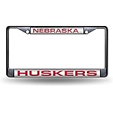 NCAA Rico Industries Black Laser Cut Chrome Frame 12" x 6" Black Laser Cut Chrome Frame - Car/Truck/SUV Automobile Accessory