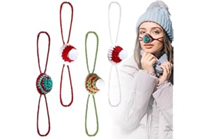 JaGely 4 Pcs Nose Warmer Women Winter Cozy Nose Cover Soft Knitted Crochet Guard Protector for Ski Outdoor Cold Weather