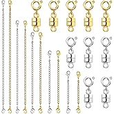Necklace Extender and Necklace Clasp,Gold and Silver Chain Extenders for Necklaces Bracelet Jewelry (Gold & Silver-1)