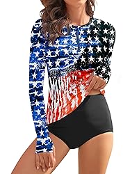 WOWENY Women Rash Guard Long Sleeve Swim Shirts UPF