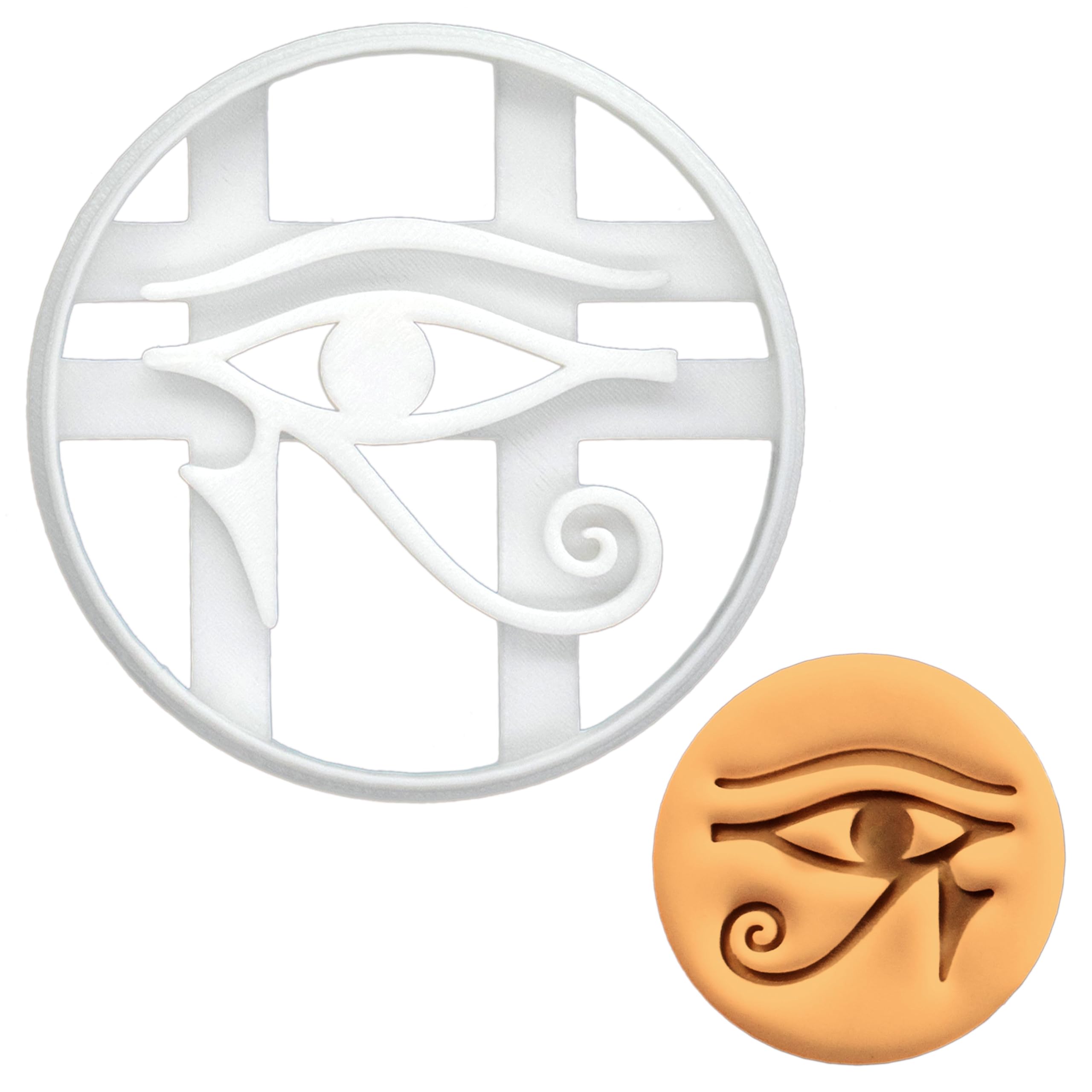 BAKERLOGY Eye of Ra Cookie Cutter - Detailed Biscuit Cutter Design for Baking and Crafts, Ideal on Fondant, Dough, Clay