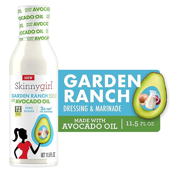 SKINNYGIRL SUGAR FREE GLUTEN FREE AVOCADO OIL SALAD DRESSING, GARDEN RANCH, 11.5 OUNCE