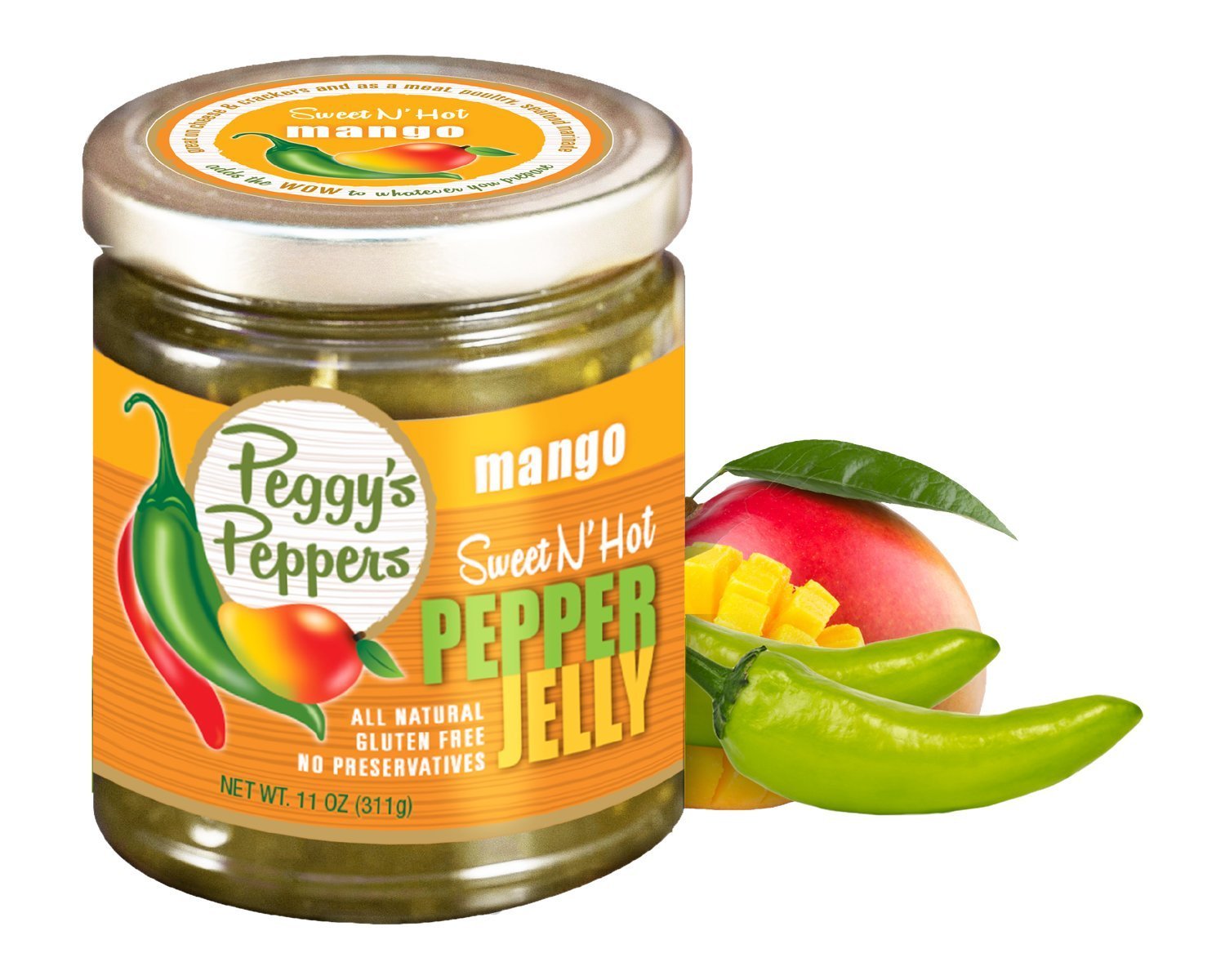 Peggy's Peppers Pepper Jelly, Raspberry Grocery