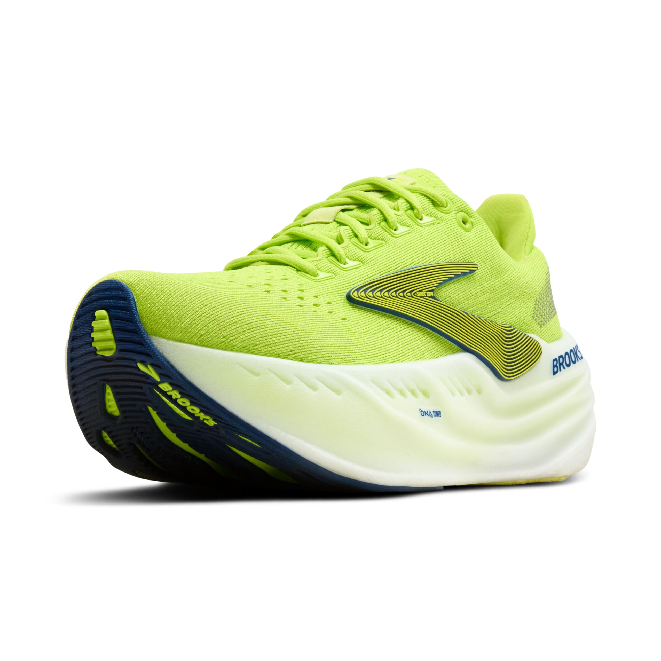 Photo 1 of Brooks Men’s Glycerin Max Neutral Running & Walking Shoe - Lime/Navy Peony/White - 12 Medium