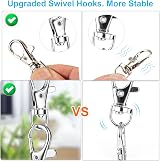 YHYZ Keychain Clips Swivel Set 3 Sizes Lobster Claw Hooks with Rings Silver view 4