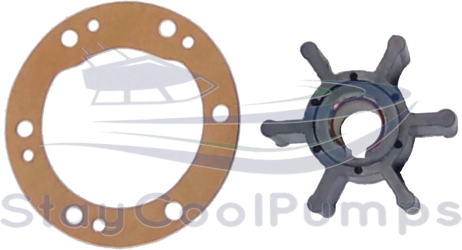 StayCoolPumps Impeller Kit Replaces Yanmar Impeller 124223-42092 Gasket 124223-42110 Fits 2-3/4" Cover