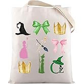 VAMSII Musical Theatre Lover Musical Merchandise Good and Bad Witch Fans Tote Bag Lover Gift Musical Gift (USWickedTote)