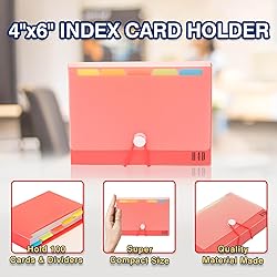 H4D 4x6 Index Card Case with 100 Heavyweight Ruled
