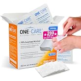 70% Alcohol Prep Pads, Individually Wrapped, 2-Ply, 200 Count | Fast-Drying, Absorbent 2-Ply Material, Resealable Box, For First Aid, Travel &amp; Home Use