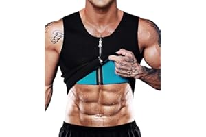 NonEcho Men Sauna Vest Hot Sweat Waist Trainer Corset Neoprene Tank Top Shapewear Slimming Shirt Workout Suit