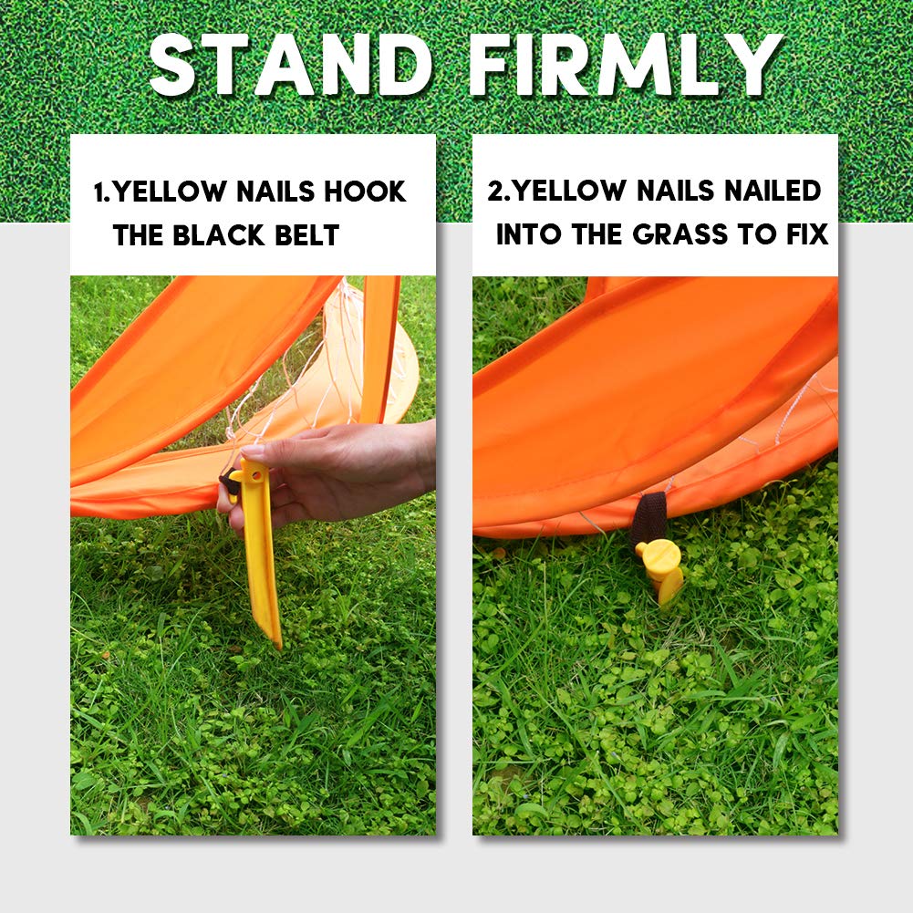 Fajiabao Soccer Goal Set Portable Sports Target Training Net Gifts with Carry Bag and Mini Soccer Ball and Pump for Kids Toddlers Children and Babies Age 3 4 5 6