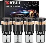 KATUR 194 LED Amber W5W 168 2825 24-SMD 3014 Plug Play Car Bulbs 4pcs