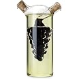 Bottiglia per olio e aceto Fox Run 7050 con motivo a uva, trasparente