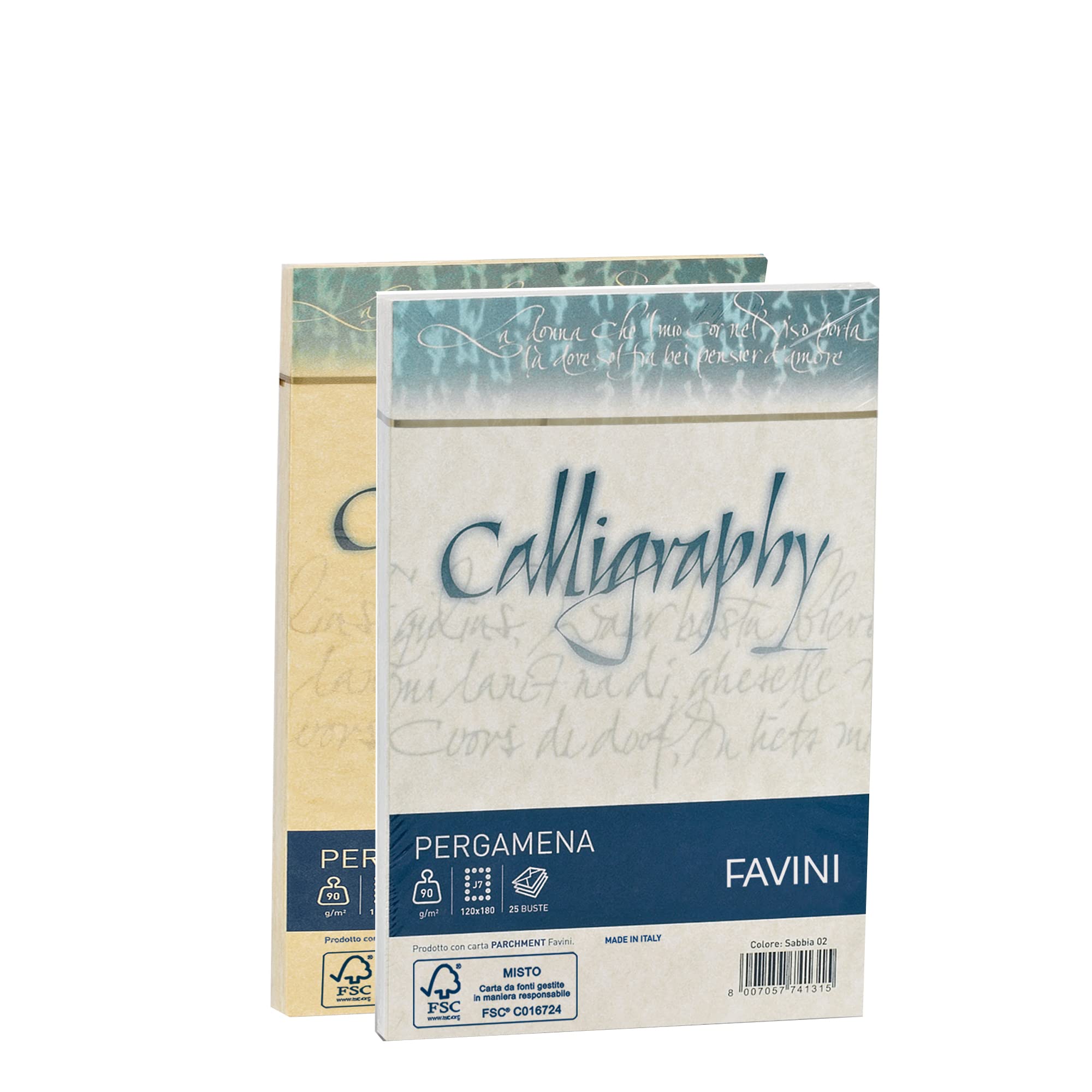 Favini 027007.19 Calligraphy Envelope Walnut 25 Items 90 g 12 x 19 mm