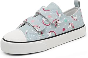 COFOPO Toddler Boys and Girls Canvas Sneaker Adjustable Strap