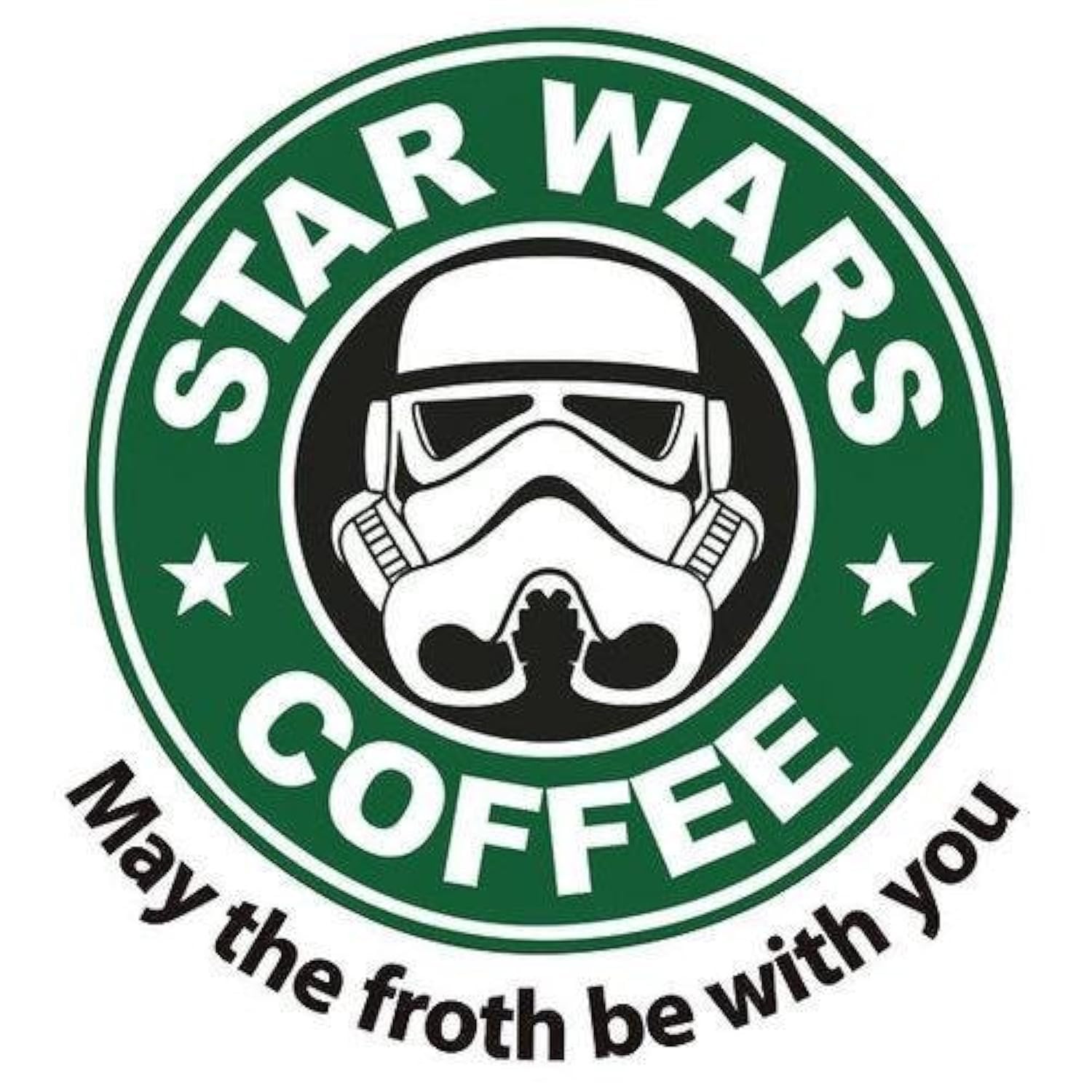 May The Froth Be With You - Star Wars Coffee - Square Wooden Coaster